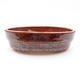Ceramic bonsai bowl 13.5 x 10 x 3.5 cm, color brown - 1/3