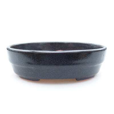 Ceramic bonsai bowl 13.5 x 10 x 3.5 cm, gray color - 1