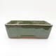 Ceramic bonsai bowl 12 x 9 x 4 cm, color green - 1/3
