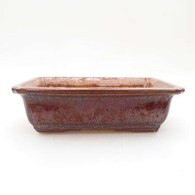 Ceramic bonsai bowl 13 x 10 x 4 cm, color brown - 1