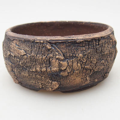 Ceramic bonsai bowl 9 x 9 x 4 cm, color cracked - 1