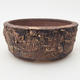 Ceramic bonsai bowl 9.5 x 9.5 x 4 cm, color cracked - 1/4