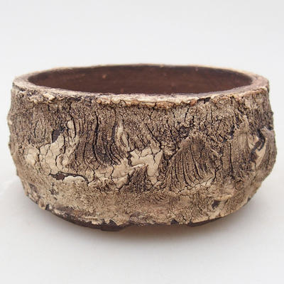 Ceramic bonsai bowl 8 x 8 x 4 cm, color cracked - 1