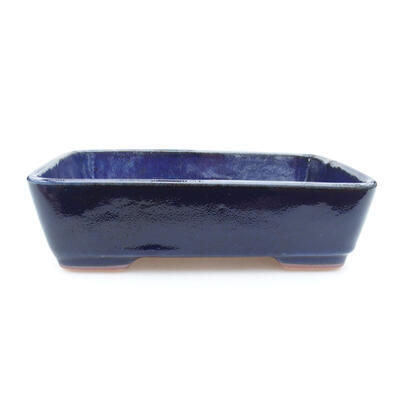 Ceramic bonsai bowl 17.5 x 13 x 5 cm, color blue - 1