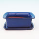 Bonsai bowl H1 - 11,5 x 10 x 4,5 cm, 1 x 9,5 x 1 cm, blue - 11.5 x 10 x 4.5 cm, tray 1 x 9.5 x 1 cm - 1/3