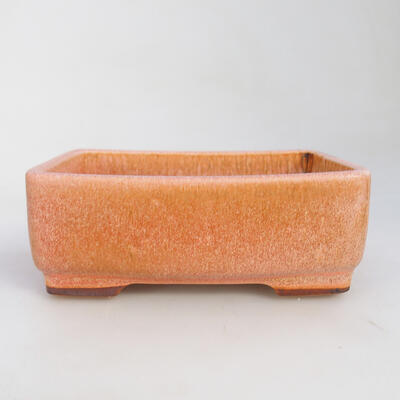 Ceramic bonsai bowl 14.5 x 11.5 x 5.5 cm, color pink - 1