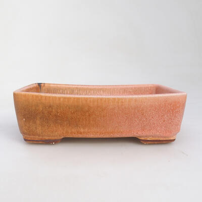 Ceramic bonsai bowl 17.5 x 13.5 x 5 cm, color pink - 1