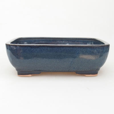 Ceramic bonsai bowl 21.5 x 16 x 6.5 cm, color blue - 1