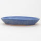 Ceramic bonsai bowl 15 x 10.5 x 2 cm, color blue - 1/4