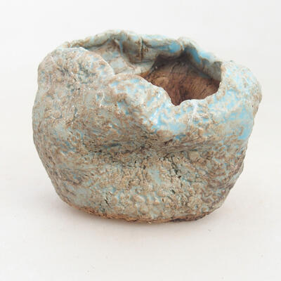 Ceramic shell 5 x 5 x 6 cm, brown-blue color - 1