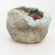 Ceramic shell 5 x 5 x 6 cm, brown-blue color - 1/3