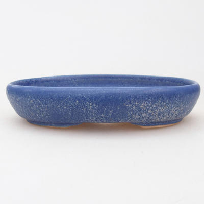Ceramic bonsai bowl 13 x 9 x 2.5 cm, color blue - 1