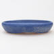 Ceramic bonsai bowl 13 x 9 x 2.5 cm, color blue - 1/4