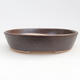 Ceramic bonsai bowl 17 x 14 x 2.5 cm, brown color - 1/4