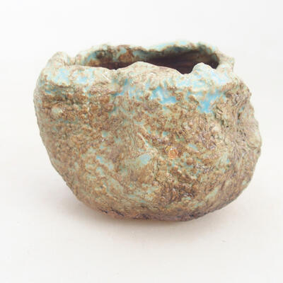 Ceramic shell 5 x 4 x 5.5 cm, brown-blue color - 1