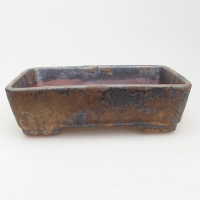 Ceramic bonsai bowl 17.5 x 13 x 4.5 cm, metal color - 1