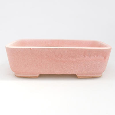 Ceramic bonsai bowl 15 x 12 x 4.5 cm, color pink - 1