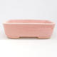Ceramic bonsai bowl 15 x 12 x 4.5 cm, color pink - 1/4