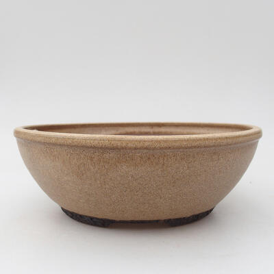 Ceramic bonsai bowl 22 x 22 x 7.5 cm, color beige - 1