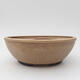 Ceramic bonsai bowl 22 x 22 x 7.5 cm, color beige - 1/3