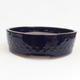 Ceramic bonsai bowl 23 x 23 x 7 cm, metal color - 1/4