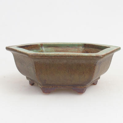 Ceramic bonsai bowl 16 x 14 x 5.5 cm, color green - 1