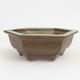 Ceramic bonsai bowl 16 x 14 x 5.5 cm, color green - 1/4