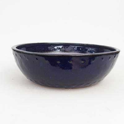Ceramic bonsai bowl 23.5 x 23.5 x 7 cm, color blue - 1