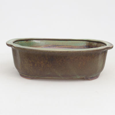 Ceramic bonsai bowl 24 x 21 x 7 cm, color green - 1