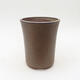 Ceramic bonsai bowl 10 x 10 x 13 cm, color brown - 1/3