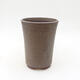 Ceramic bonsai bowl 9.5 x 9.5 x 13.5 cm, brown color - 1/3