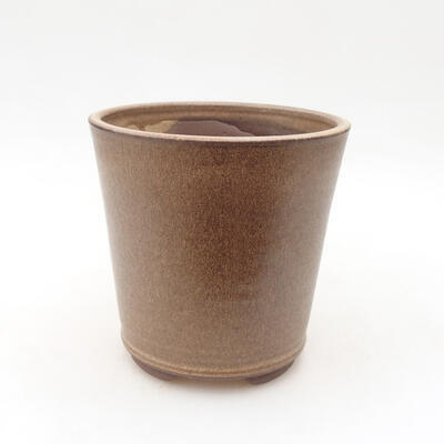 Ceramic bonsai bowl 11 x 11 x 11.5 cm, color brown - 1