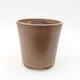 Ceramic bonsai bowl 11 x 11 x 11.5 cm, color brown - 1/3