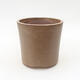 Ceramic bonsai bowl 10 x 10 x 10 cm, color brown - 1/3