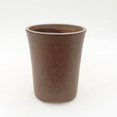 Ceramic bonsai bowl 8 x 8 x 10.5 cm, color brown - 1