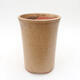 Ceramic bonsai bowl 10 x 10 x 14 cm, color beige - 1/3