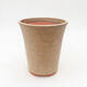 Ceramic bonsai bowl 10.5 x 10.5 x 13 cm, beige color - 1/3