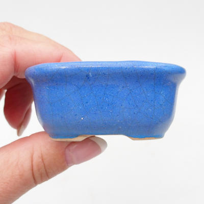 Mini bonsai bowl 6,5 x 5 x 2,5 cm, color blue - 1