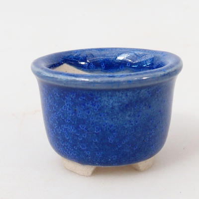 Mini bonsai bowl 4 x 4 x 3 cm, color blue - 1