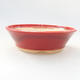 Ceramic bonsai bowl 16 x 16 x 5 cm, color red - 1/3