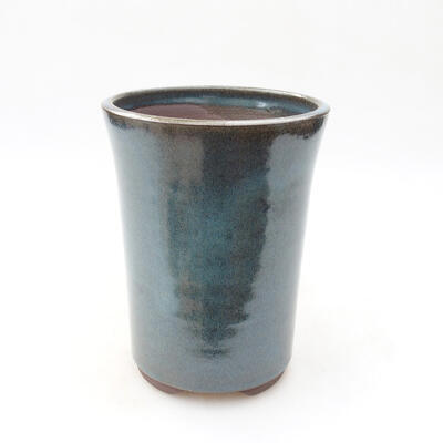 Ceramic bonsai bowl 10 x 10 x 14 cm, color blue - 1