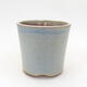 Ceramic bonsai bowl 10 x 10 x 10 cm, color blue - 1/3