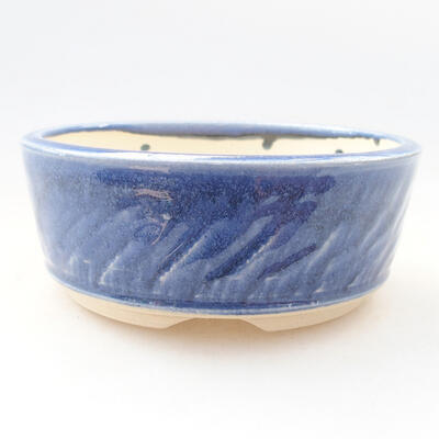 Ceramic bonsai bowl 11 x 11 x 4.5 cm, color blue - 1