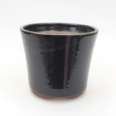 Ceramic bonsai bowl 11 x 11 x 10 cm, metal color - 1