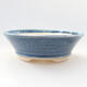 Ceramic bonsai bowl 11 x 11 x 4 cm, color blue - 1/3