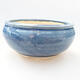 Ceramic bonsai bowl 11 x 11 x 5.5 cm, color blue - 1/3