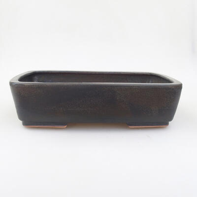 Ceramic bonsai bowl 26 x 19 x 7 cm, color gray - 1