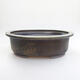 Ceramic bonsai bowl 24.5 x 20.5 x 8 cm, brown color - 1/3