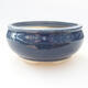 Ceramic bonsai bowl 10 x 10 x 5 cm, color blue - 1/3