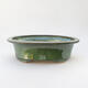 Ceramic bonsai bowl 22 x 17 x 7 cm, color green - 1/3